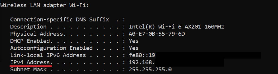 How to Find the IP address on Windows command prompt