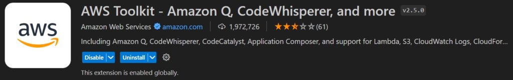 vs code amazon codewhisperer extension ai