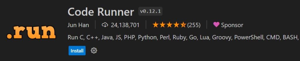 vs code code runner extension free