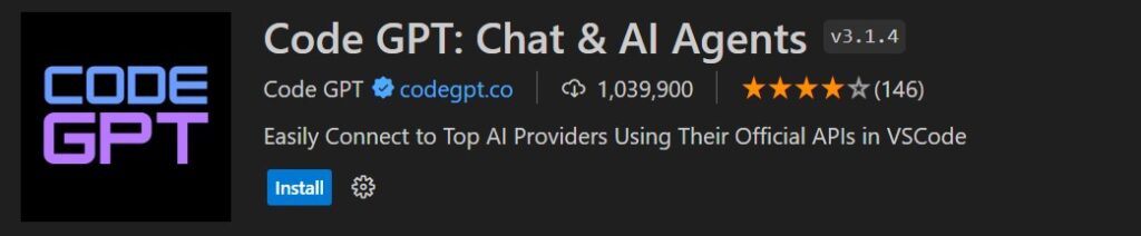 vs code codegpt extension ai best