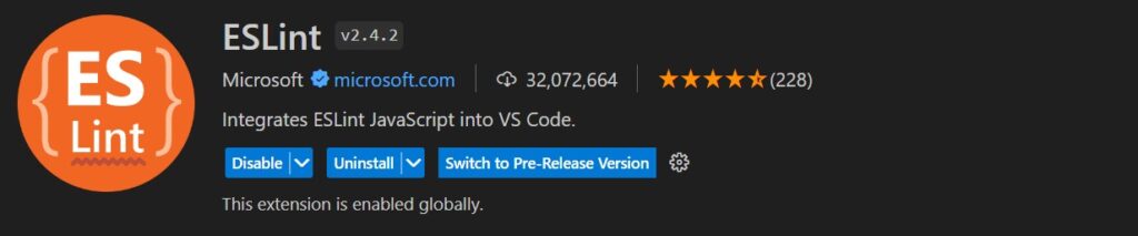 vs code eslint extension free