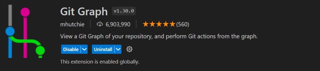 vs code git graph extension free