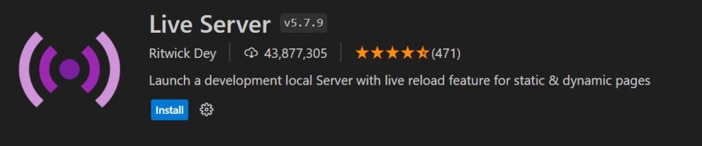 vs code live server extension free