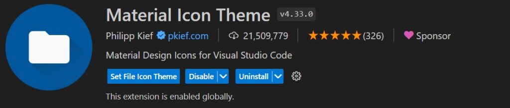 vs code material icon theme extension free