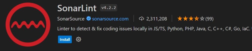 vs code sonarlint extension free